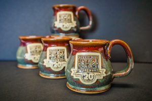 Sunset Hill Stoneware 20 Year Anniversary mugs