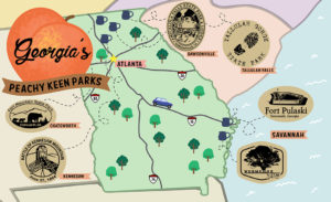 Georgia parks map graphic