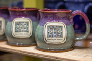 History of Sunset Hill Stoneware mugs