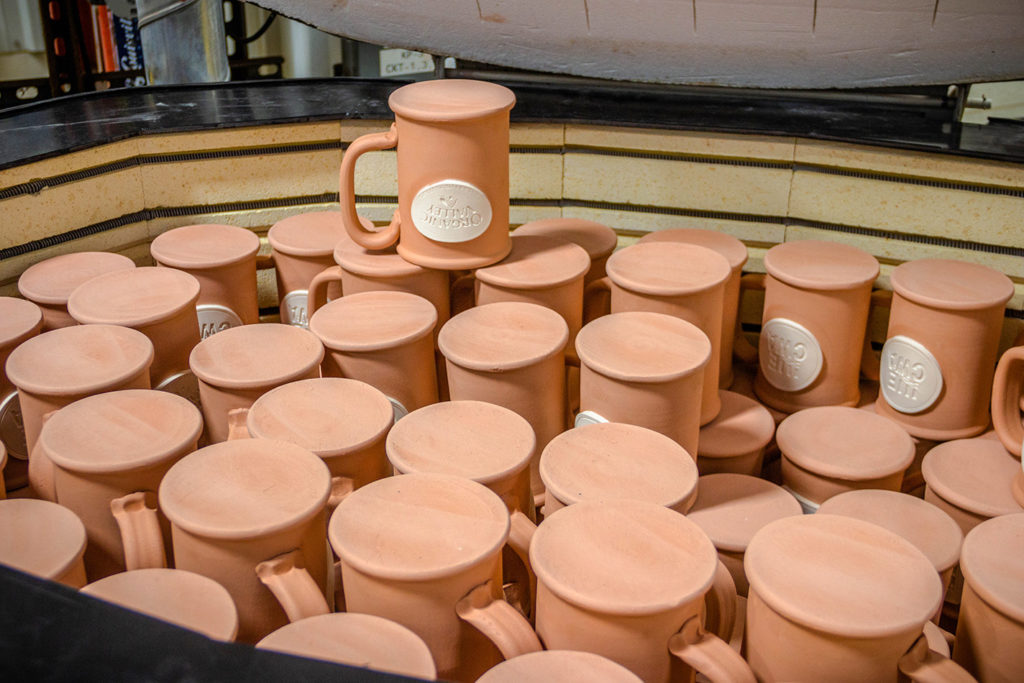 wood and soda fired 10-11 oz Set of 4 Stoneware Ceramic Tumblers