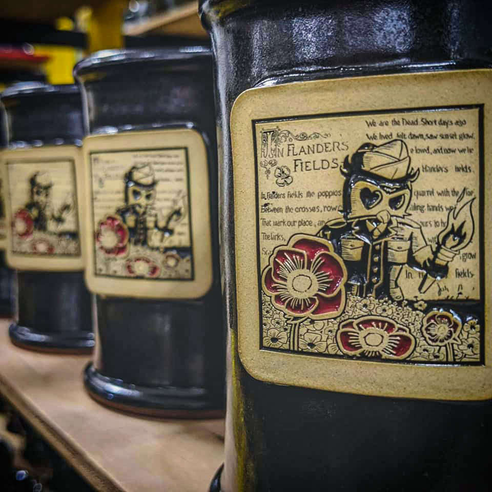 Sunset Hill Stoneware matte black coffee mugs