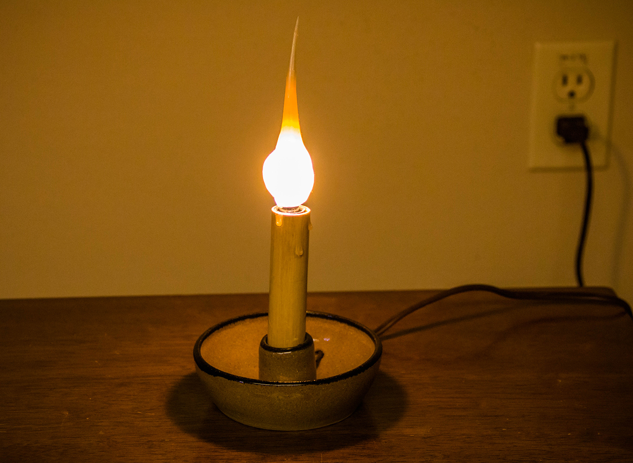 Stoneware light holder