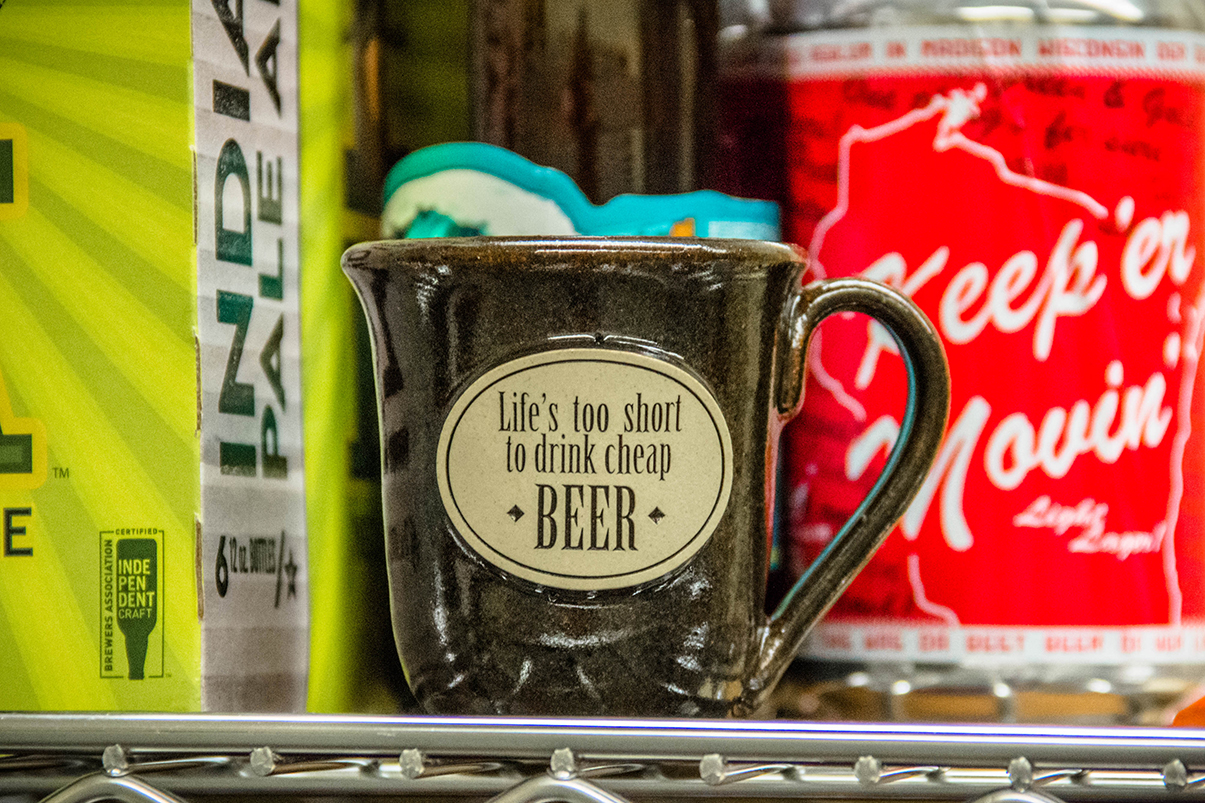 Unique shot glass with craft beers