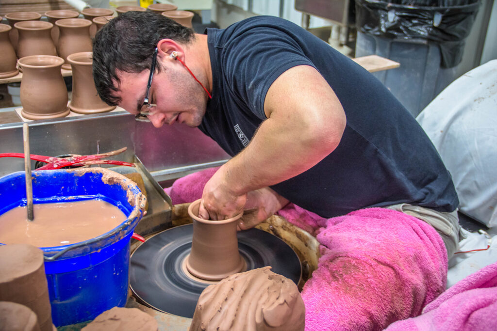 Mike Weber, potter at Sunset Hill Stoneware