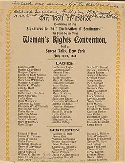 Declaration of Sentiments signatures